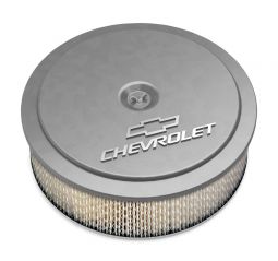 14" x 4" Air Cleaner Kit GM Muscle Series Natural Finish w/paper filter