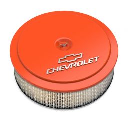 14" x 4" Air Cleaner Kit GM Muscle Series Factory Orange Finish w/paper filter