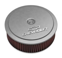 14" x 4" Air Cleaner Kit GM Muscle Series Natural Finish w/Premium Filter