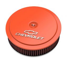 14" x 3" Air Cleaner Kit GM Muscle Series Factory Orange Finish w/Premium Filter
