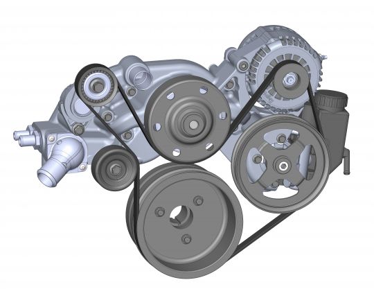 Holley Mid Mount Race Accessory System GM LS Engine 20-186BK - Black