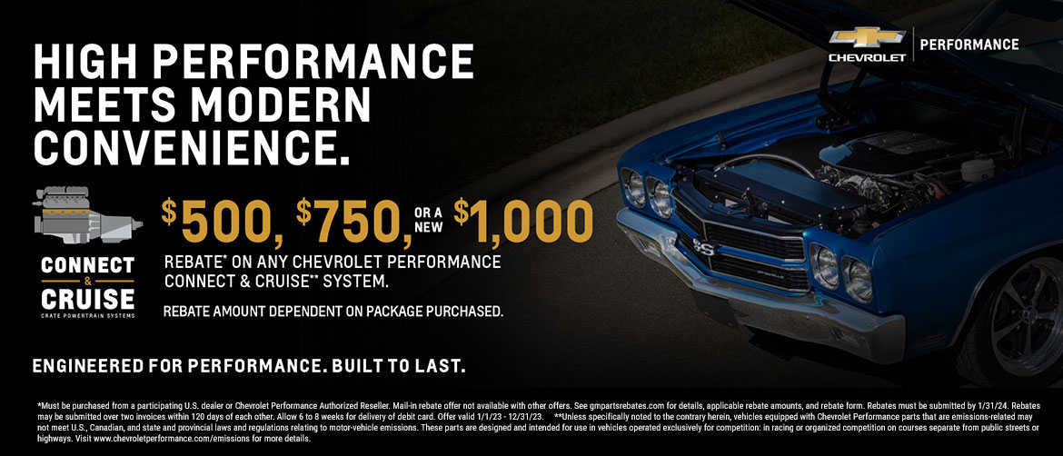 Chevrolet Performance Connect and Cruise Rebate and Discounts from GM Performance Motor