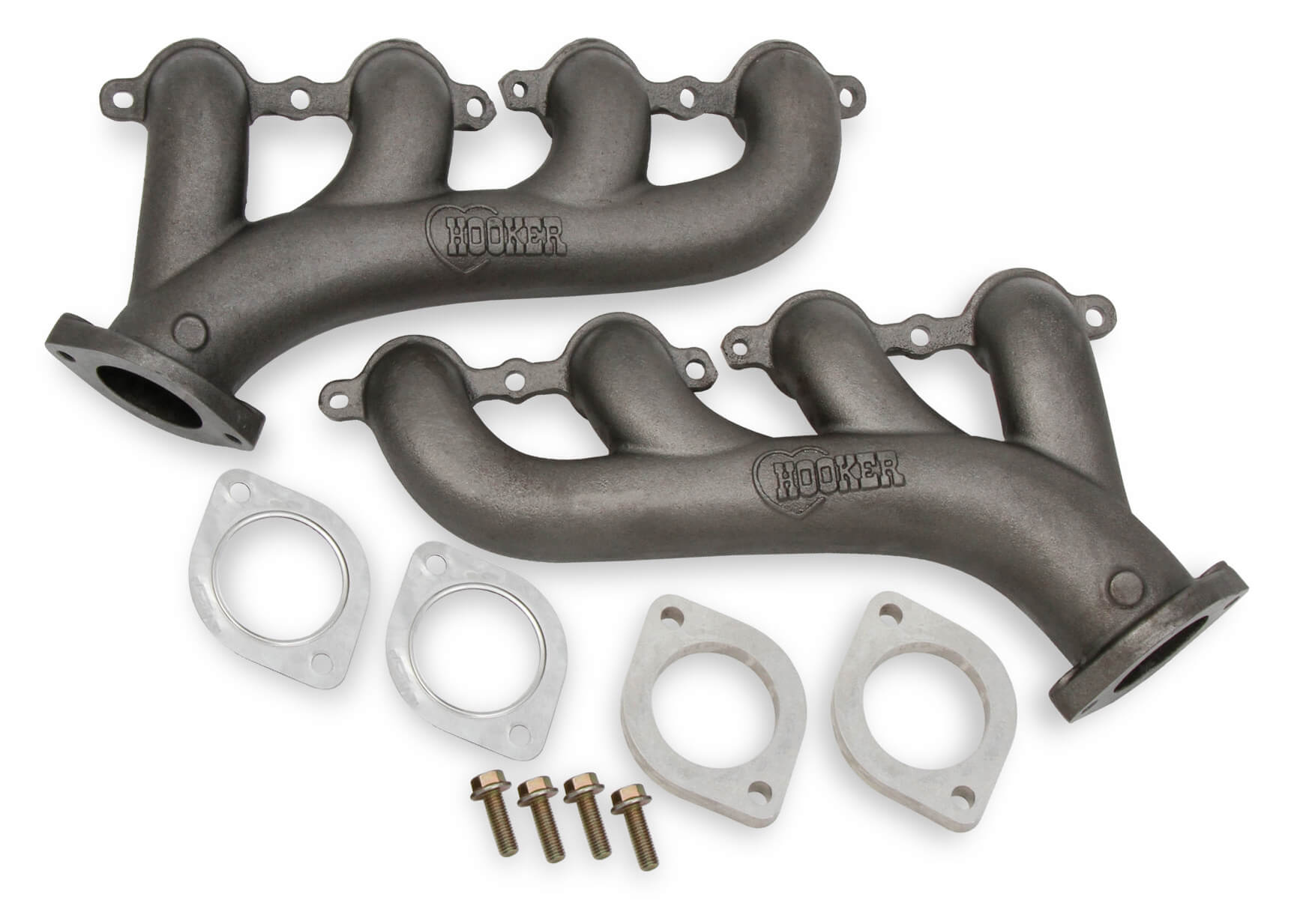 Multifit GM LS Exhaust Manifolds, 2.50 inch Outlet Natural Cast