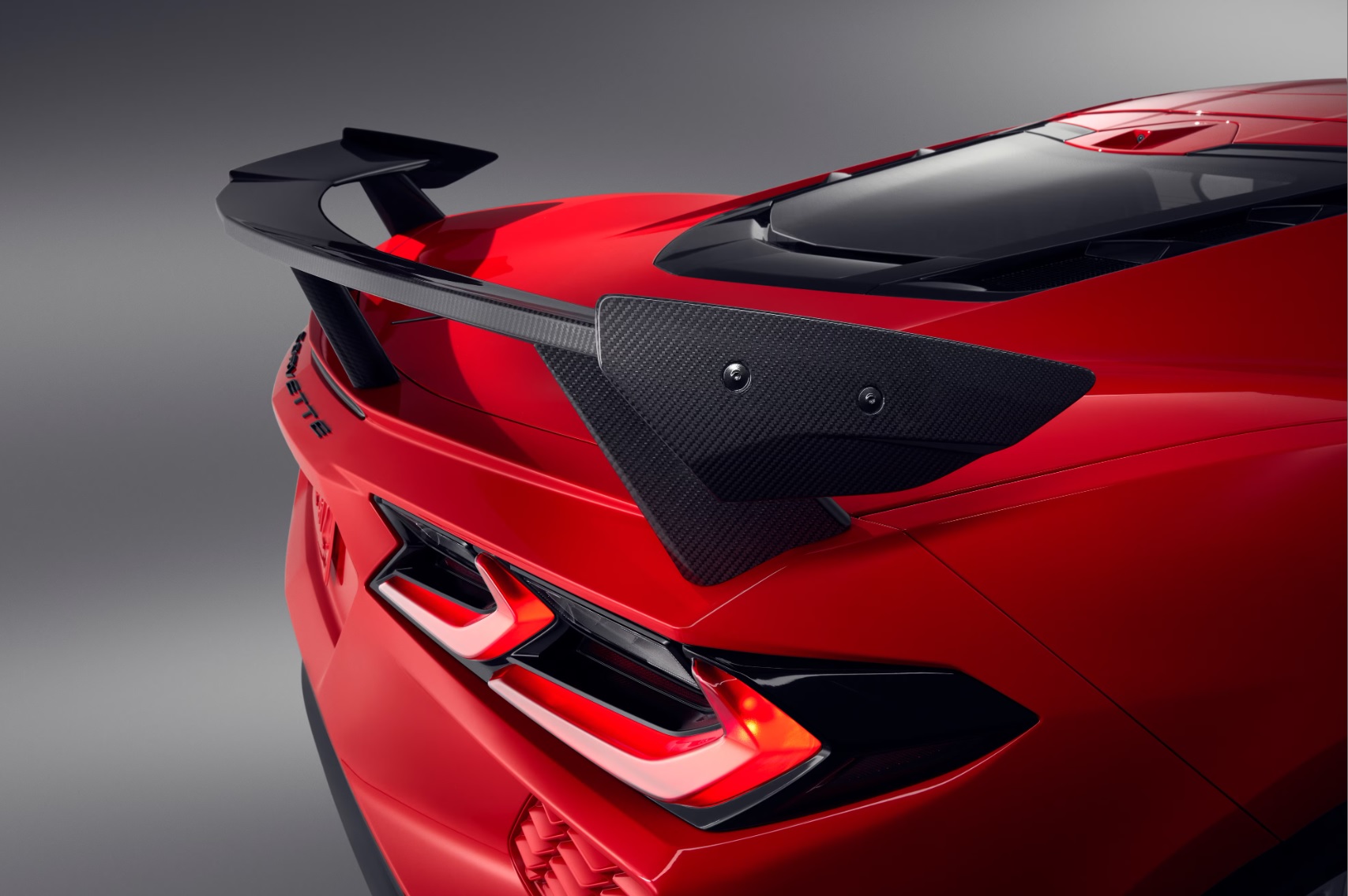 C8 High Wing Spoiler Kit in Visible Carbon Fiber GM Performance Motor