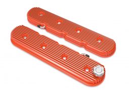 Vintage Series Finned LS Valve Covers, Standard Height – Factory Orange Finish