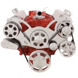 Small Block Chevy All Inclusive Wraptor Serpentine System - Polished Finishes
