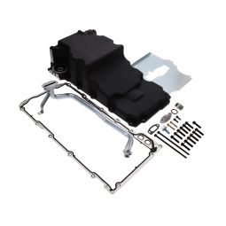 LS Aluminum Rear Sump Low-Profile Retro-Fit Oil Pan - Black
