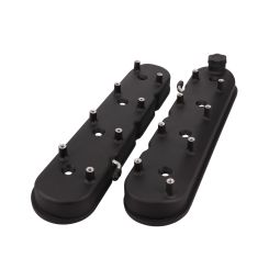 GM LS Cast Aluminum Valve Covers with Coil Mounts- Black