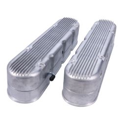 GM LS Finned Cast Aluminum Valve Covers with Coil Mounts and Covers - Satin