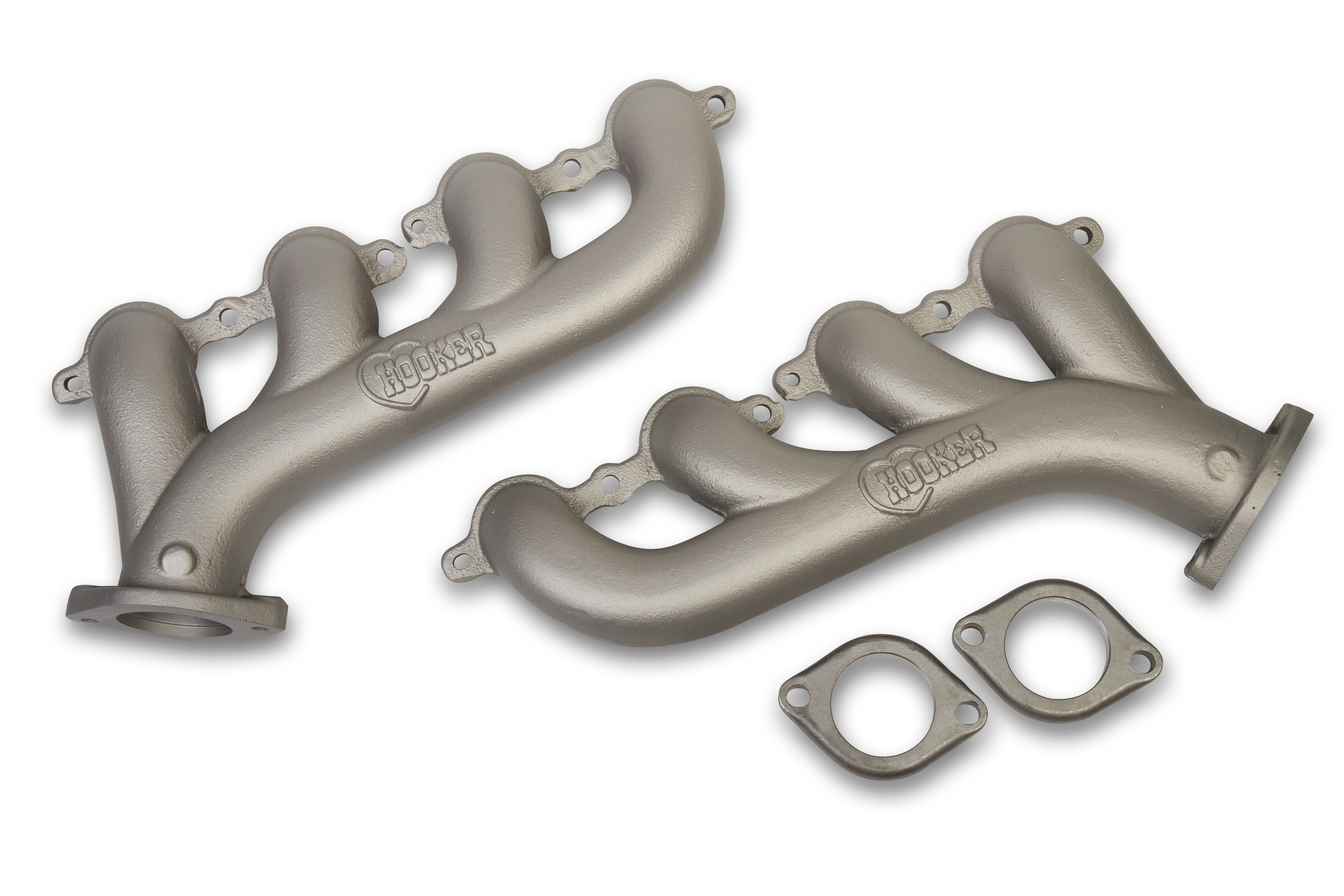 Hooker Exhaust Manifold GM LS Cast Iron Titanium Finish 8501-4HKR Hooker Exhaust Manifold GM LS Cast Iron Titanium Finish 8501-4HKR