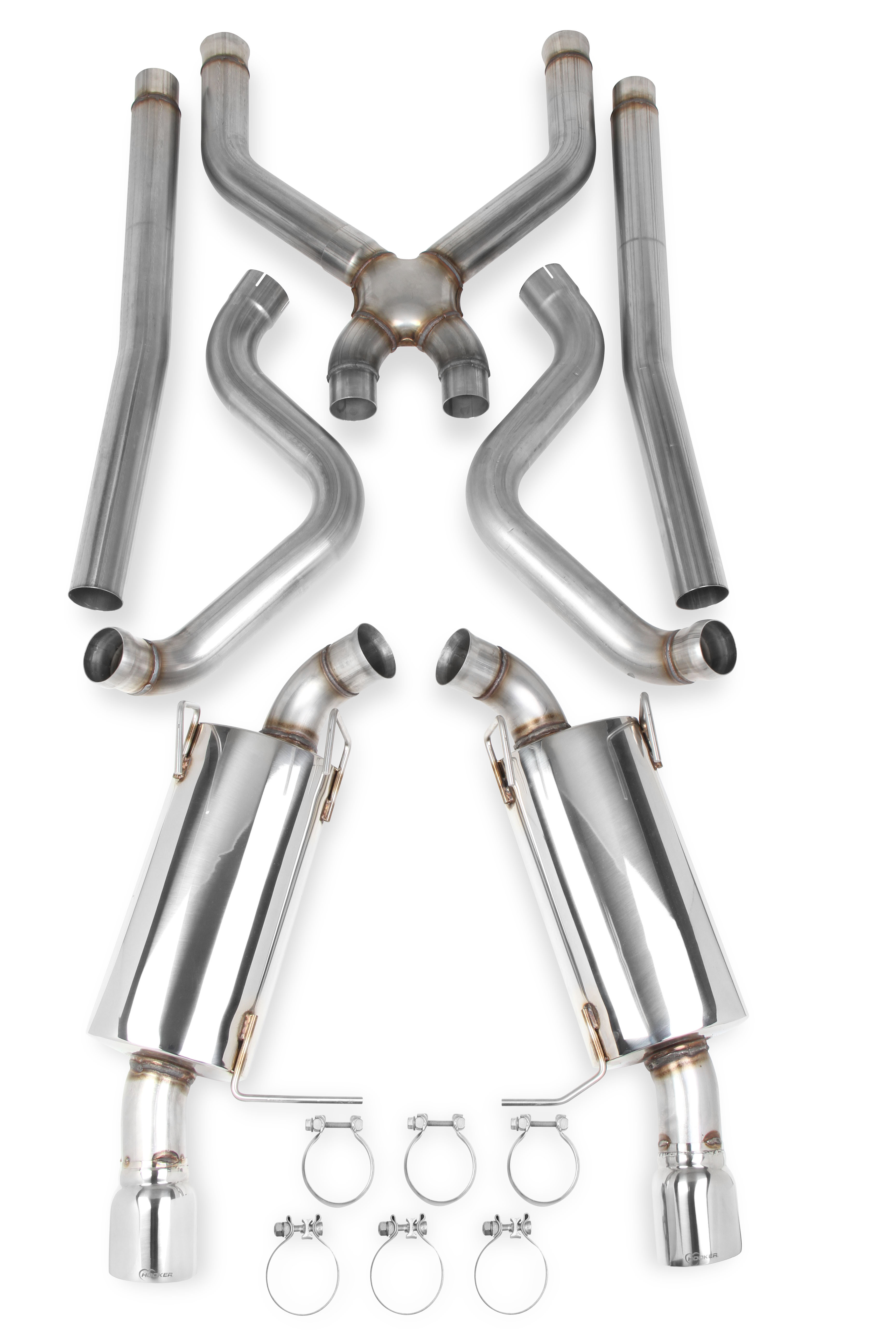 ford factory exhaust systems on 2011 2014 Mustang Gt 5 0l V8 304ss 3 Cat Back Exhaust System W X Pipe Gm Performance Motor